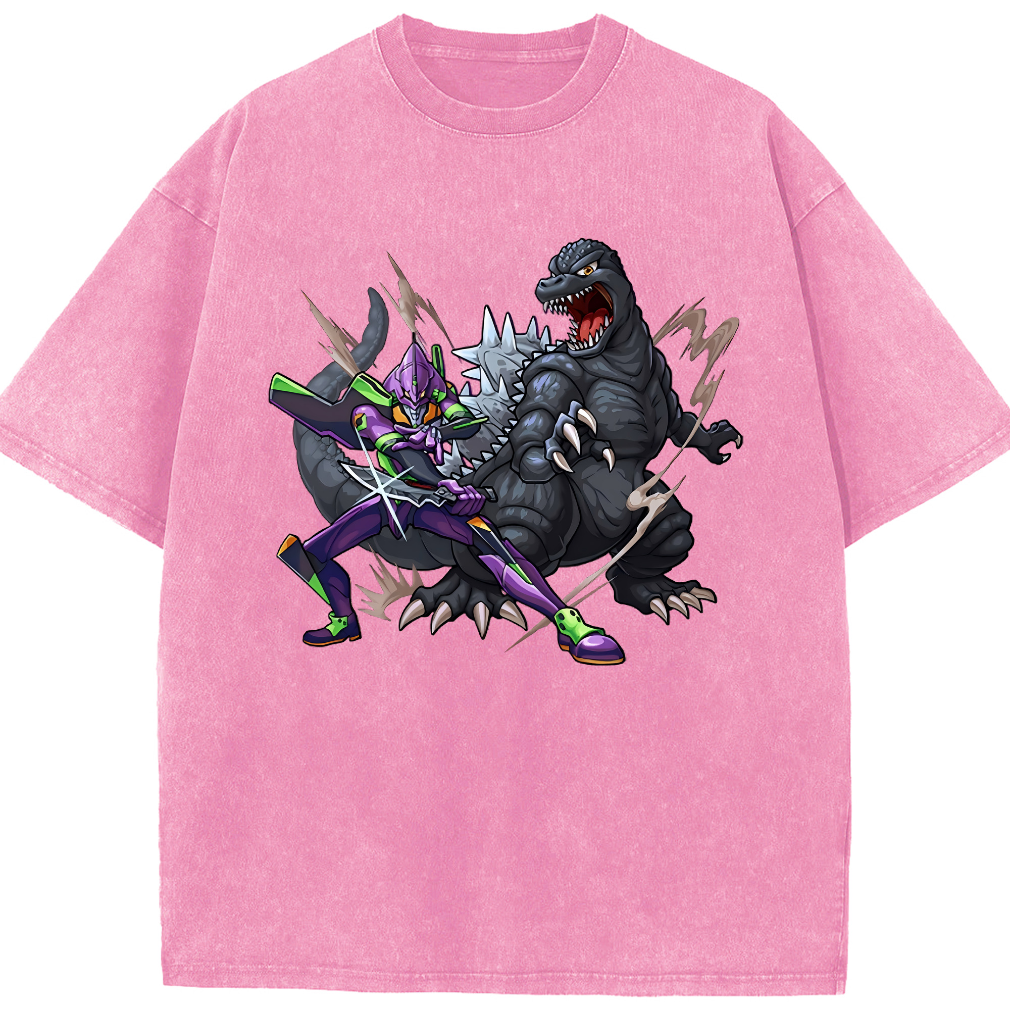 （画像用） EVA 新世紀エヴァンゲリオン 綿100% ヴィンテージ風 半袖Tシャツ（フロントプリント）